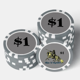 Fichas De Poker Um dólar (logotipo)