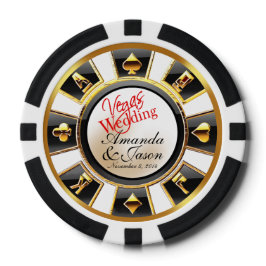 Fichas De Poker Vegas Wedding Casino White gold