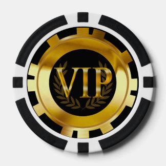 Fichas De Poker VIP Laurel Wreath Las Vegas - preto de ouro