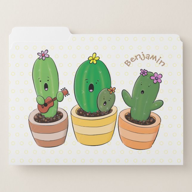 Conjunto de cactos de desenho animado