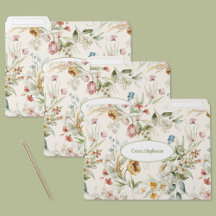 Nome, Floral Colorido Elegante em Aquarela