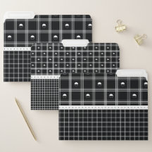 Padrão de Xadrez de meio círculo branco e preto