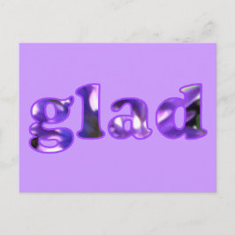 Fico feliz com cartões postais roxos de flores