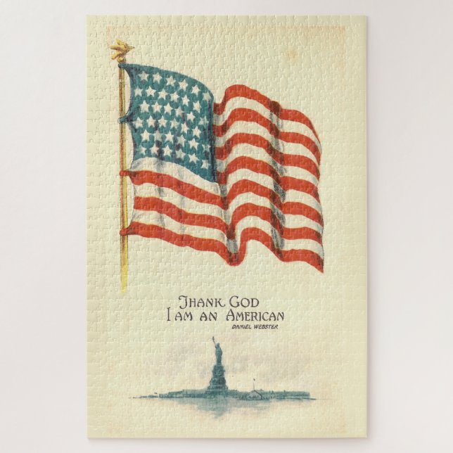 Fico feliz em ser Quebra-cabeça americano (Vertical)