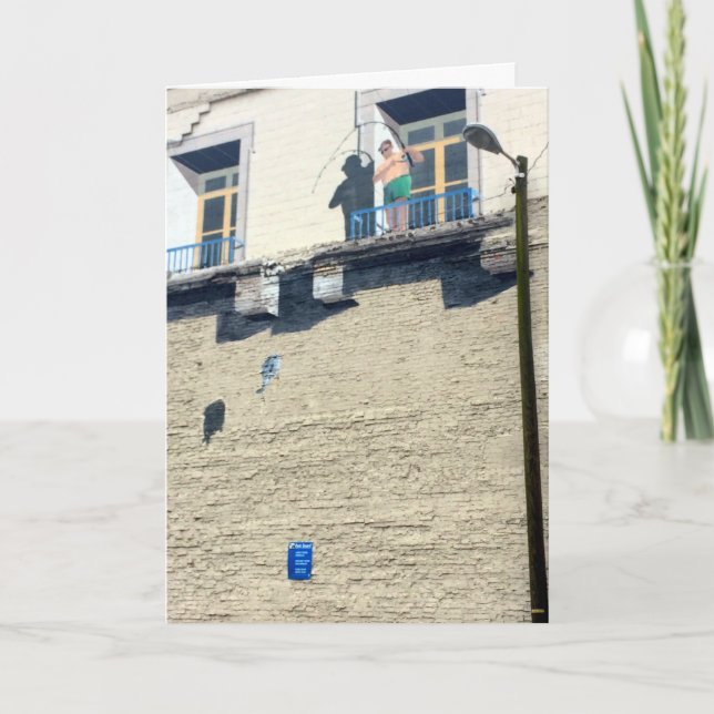 Ficou com o cartão de saudação de apologia à pesca (Frente)