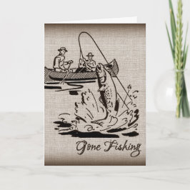 Ficou pescando feliz cartão de aniversário para o