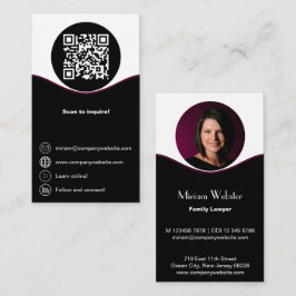 Fidelidade Advogado da Família, Cartão de visita preto e bran