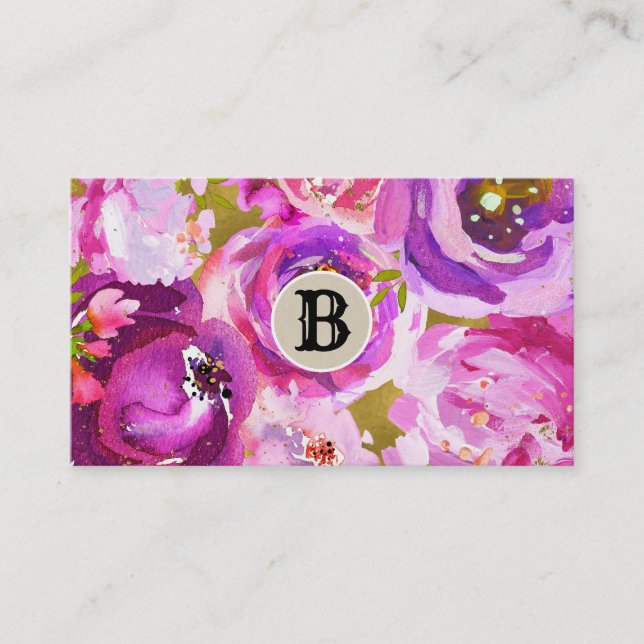 Fidelidade ao Cliente Floral Moderno Rosa Roxo Dou (Frente)