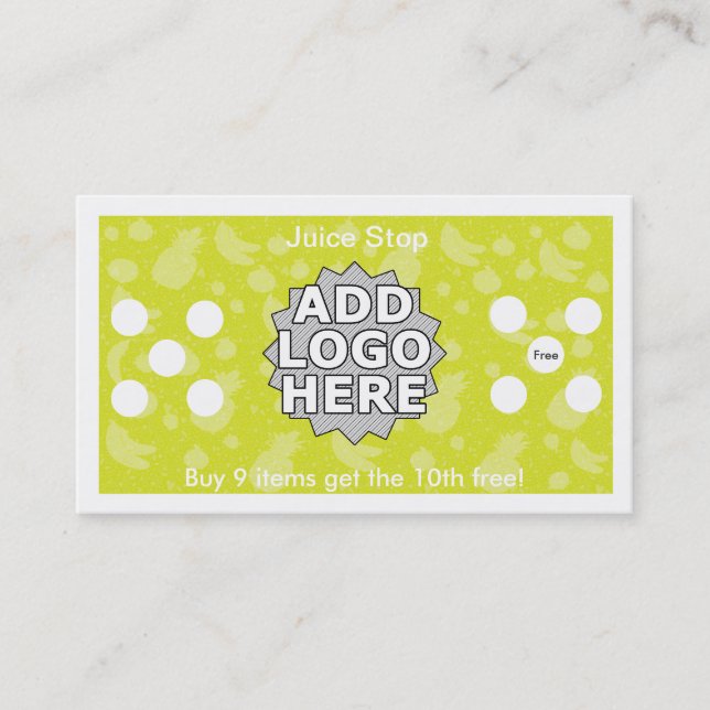 Fidelidade Cartão da lealdade do cartão de visita do bar do (Frente)