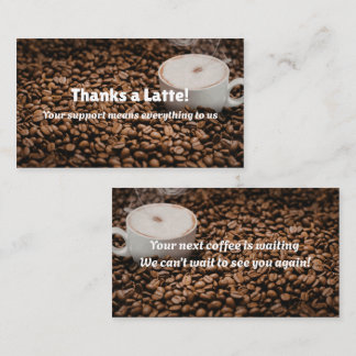 Fidelidade Cartão de Agradecimento Café Marrom Estilo Grãos