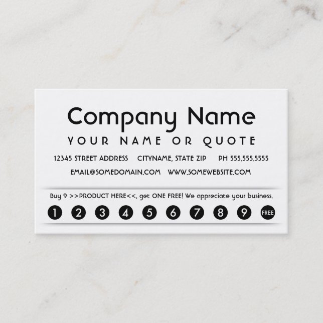 Fidelidade cartão de apreciação do cliente (Frente)