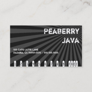 Fidelidade Cartão de Bebida Dark Peaberry Java
