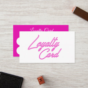 Fidelidade Cartão de Beleza Neon Rosa para Lealdade Salon