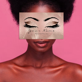 Fidelidade Cartão de Lealdade 10 Lash Rosa Dourado Coroa Dour