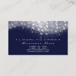 Fidelidade Cartão de Lealdade 6 Bela Cinza Salon Glitter