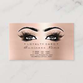Fidelidade Cartão de Lealdade 6 Belty Salon Lashes Makeup Ros