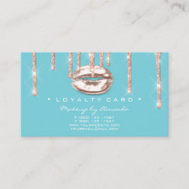 Fidelidade Cartão de Lealdade 6 Punch Makeup Artist Crown Blu