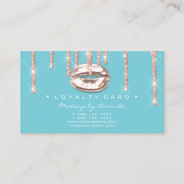 Fidelidade Cartão de Lealdade 6 Punch Makeup Artist Crown Blu (Frente)