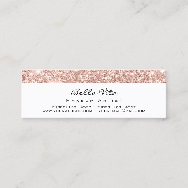 Fidelidade Cartão de Lealdade 6 Punch Makeup Beauty Heart Ros (Frente)