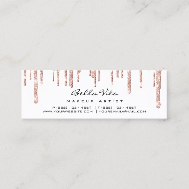 Fidelidade Cartão de Lealdade 6 Punch Makeup Beauty Heart Ros (Frente)