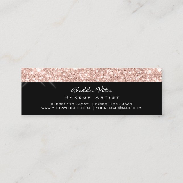 Fidelidade Cartão de Lealdade 6 Punch Makeup Beauty Rosa Blac (Frente)