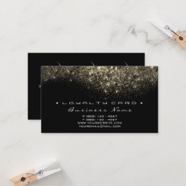 Fidelidade Cartão de Lealdade 6 Salão de Bela Pisca Dourada L