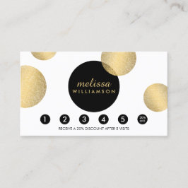 Fidelidade Cartão de Lealdade a preto e Dourado brilho e bele