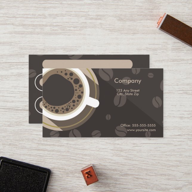 Fidelidade Cartão de Lealdade Compre de Café Escuro (Frente/Verso In Situ)