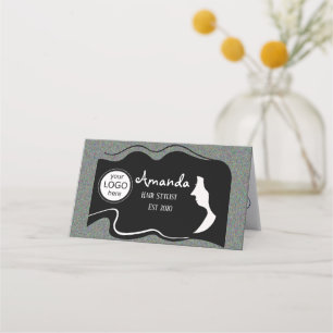 Fidelidade Cartão de Lealdade de Cabelo Longo Preto