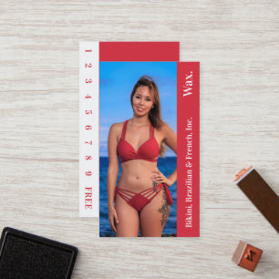 Fidelidade Cartão de Lealdade de Foto em Wax Francês Bikini