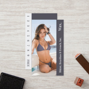 Fidelidade Cartão de Lealdade de Foto em Wax Francês Bikini