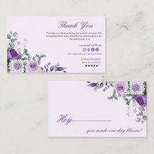 Cartão de Lealdade de Loja de Flores Floral Roxo d
