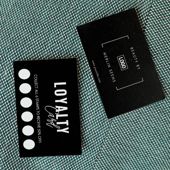 Fidelidade Cartão de Lealdade de Script Spa de Bela Clássica  (Criador carregado)