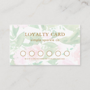 Fidelidade Cartão de Lealdade Floral Rosa bonito