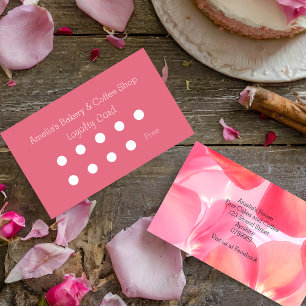 Fidelidade Cartão de Lealdade Floral Rosa Elegante