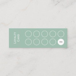 Fidelidade Cartão de lealdade, limpo e simples, verde de sábi