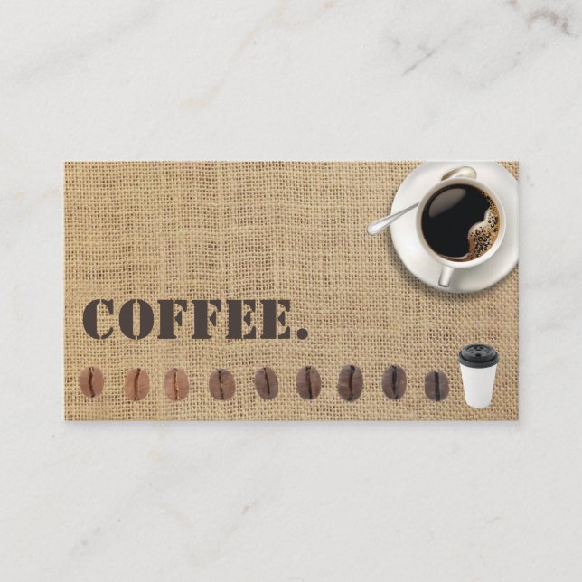 Fidelidade Cartão de Pagamento de Lealdade para o Café de Com (Frente)