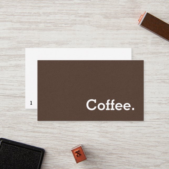 Fidelidade Cartão de perfuração escuro do café da lealdade da (Frente/Verso In Situ)