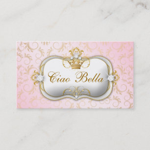 Fidelidade cartão de perfurador cor-de-rosa divino dourado d