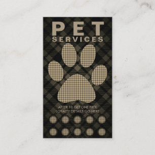 Fidelidade cartão de perfurador da pata do animal de