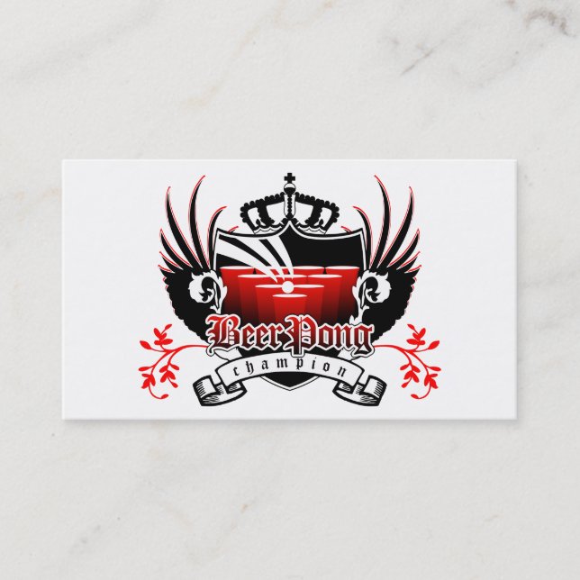 Fidelidade cartão de perfurador do campeão do pong da cerveja (Frente)