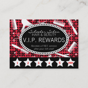 Fidelidade Cartão de perfurador feito sob encomenda Glam