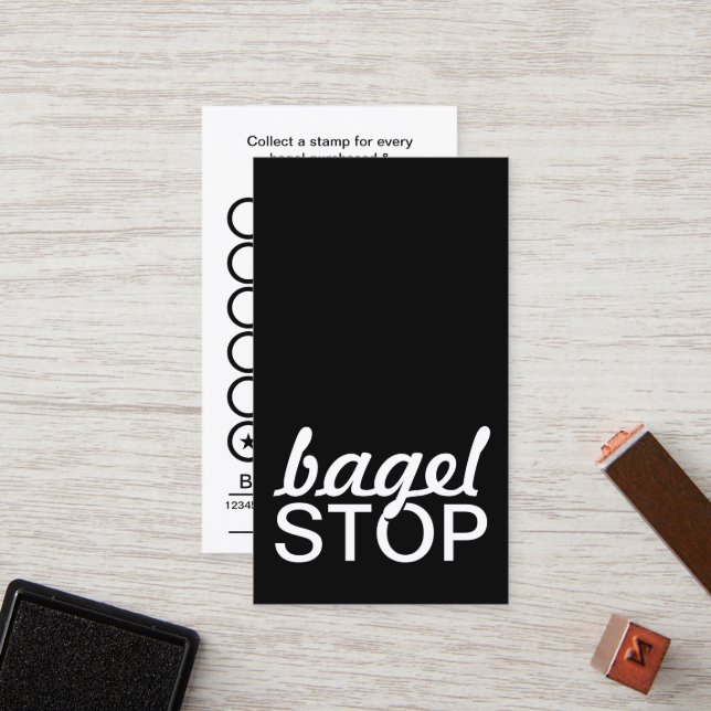 Fidelidade cartão de ponto do bagel (Frente/Verso In Situ)
