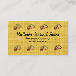 Fidelidade Cartão de Recompensa de Lealdade Compre do Taco Ed