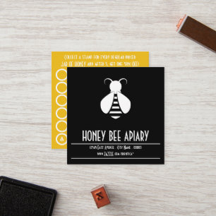 Fidelidade Cartão de selo quadrado HONEY BEE