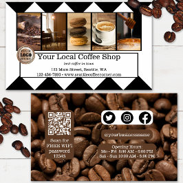 Fidelidade Cartão de Visita Café Grãos Fotos Personalizadas