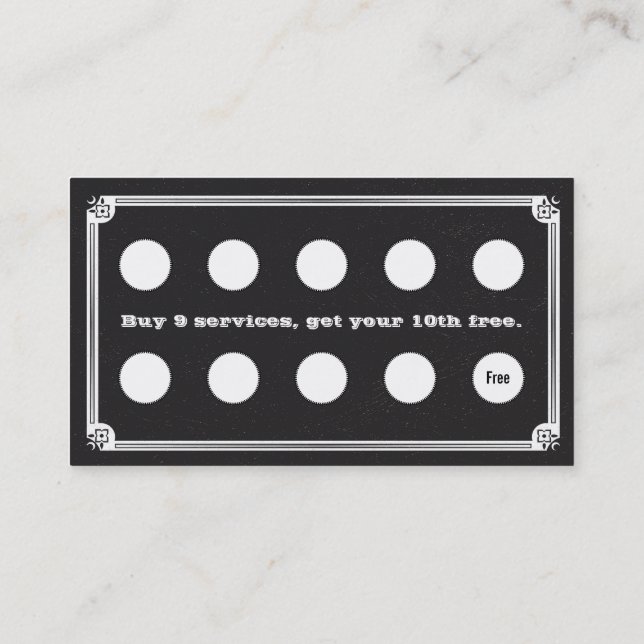 Fidelidade Cartão de visita da lealdade do cliente da (Verso)