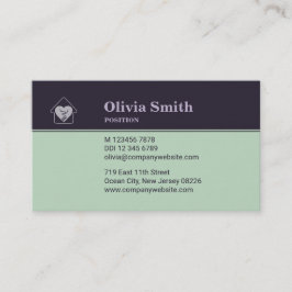 Fidelidade Cartão de visita de Foto Personalizada Roxo e Blue