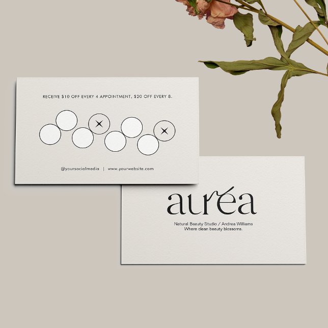 Fidelidade Cartão de visita de Lealdade do Serviço de Beleza (Criador carregado)