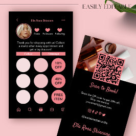 Fidelidade Cartão de visita de Lealdade IG